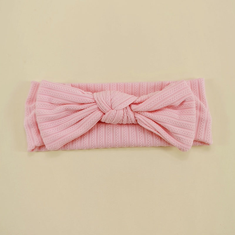 Stretchy Ribbed Bow Knot Baby Headband