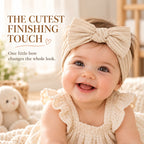 Stretchy Ribbed Bow Knot Baby Headband