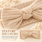 Stretchy Ribbed Bow Knot Baby Headband