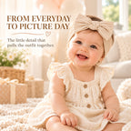 Stretchy Ribbed Bow Knot Baby Headband