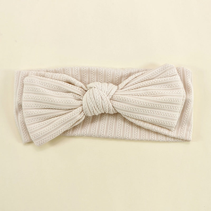 Stretchy Ribbed Bow Knot Baby Headband
