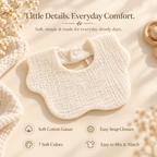 6-Layer Cotton Gauze Petal Baby Bib - image 2