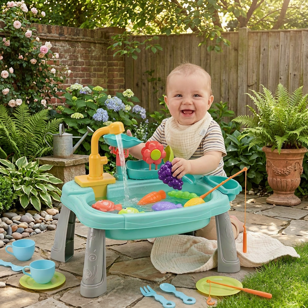 Elevated Kids Kitchen Sink Water Playset - main-6