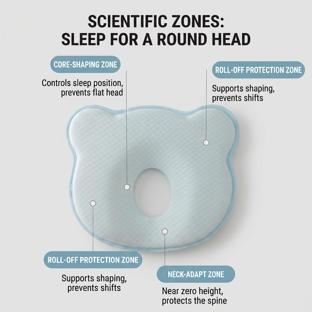 Memory Foam Baby Head & Neck Support Pillow