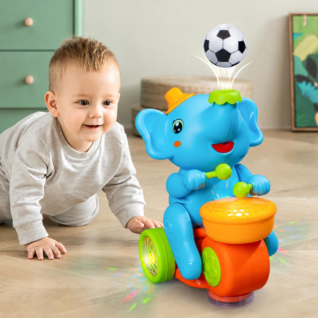 Interactive Elephant Drum and Ball Toy photo 1