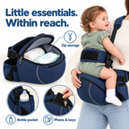 Padded Hip Seat Baby Carrier with Storage