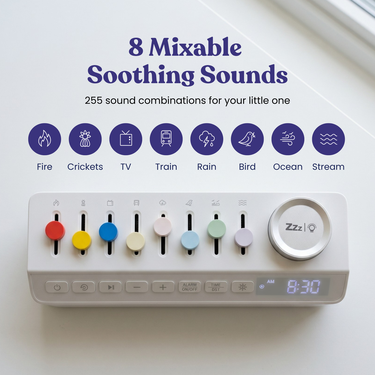 Baby Sound Machine with Night Light