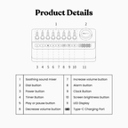 Baby Sound Machine with Night Light