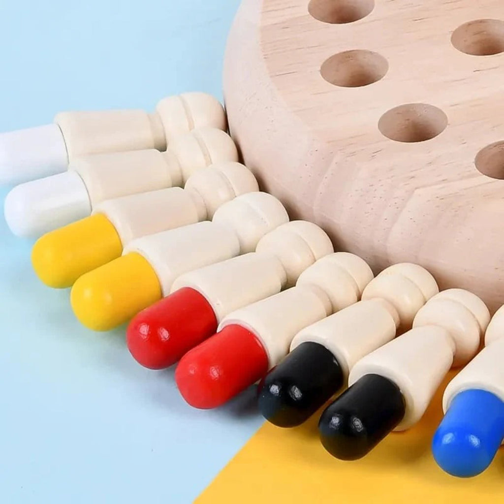Wooden Memory Game for Children with Colour Matching