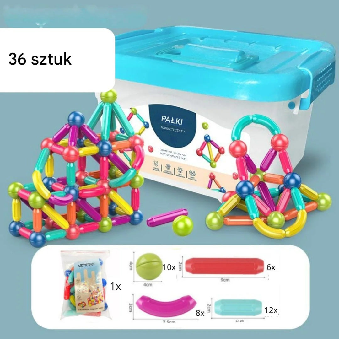 Magnetic Building Sticks Creative Construction Toy for Kids