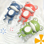 Frog-shaped bath toy in non-toxic plastic