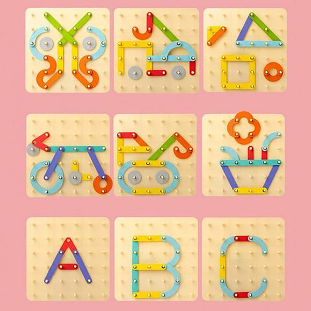 Montessori puzzle board creative thinking for children