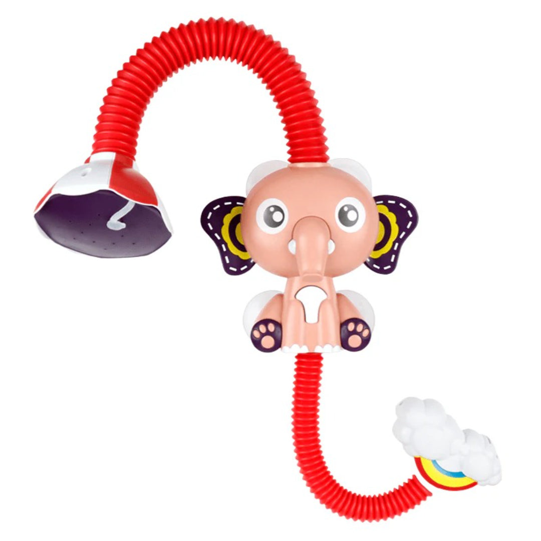 Bath toy with shower head and running water