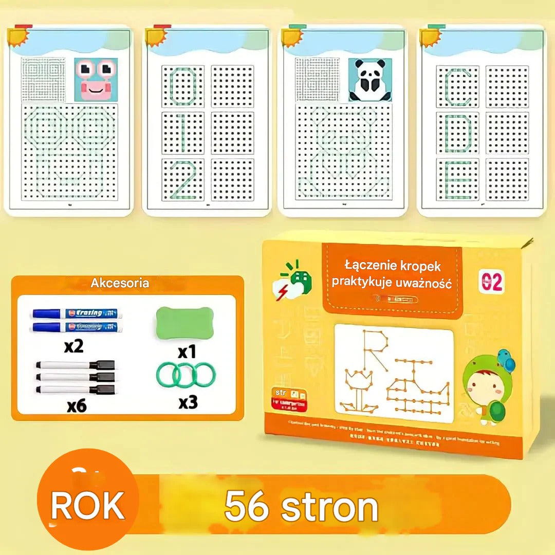 Genanvendelig notesbog som sletbart skrivehæfte til skriveøvelse