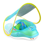 Infant swimming ring with sun canopy