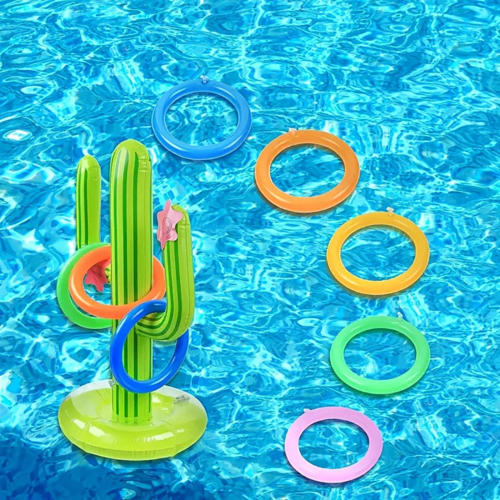 Inflatable Cactus Ring Toss Game for Outdoor Play