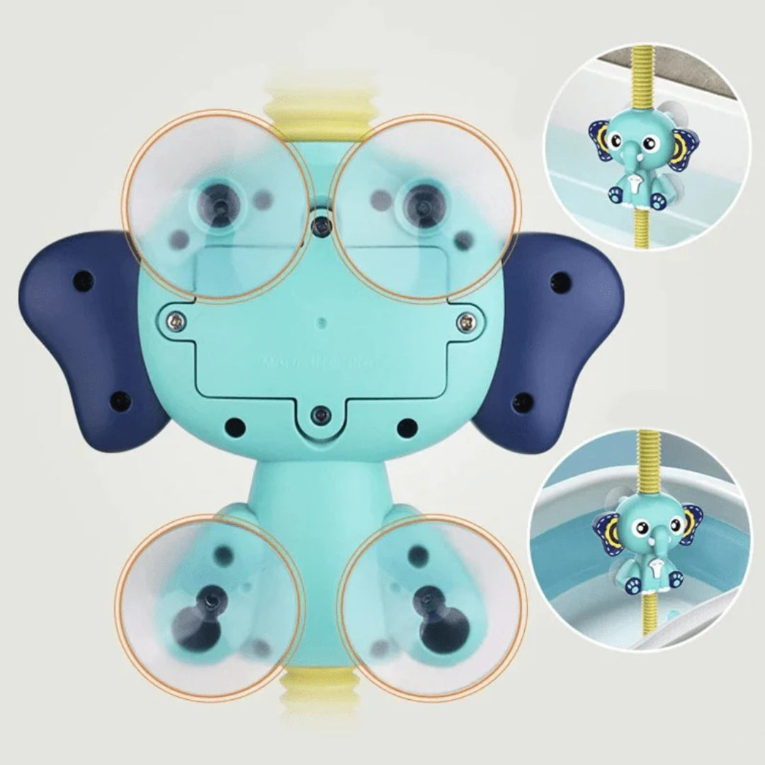 Bath toy with shower head and running water