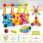 Magnetic construction set with sticks and connectors