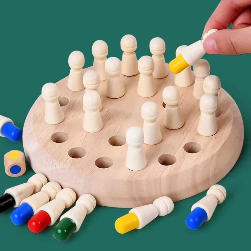 Wooden Memory Game for Children with Colour Matching