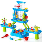 Sand and water play table activity table with four levels for outdoor play