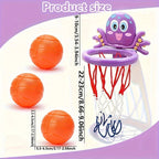 Mini basketball hoop for the bath with animal motif