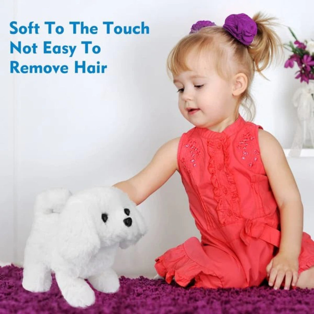 Realistisk interaktiv plys hund der går og bevæger sig