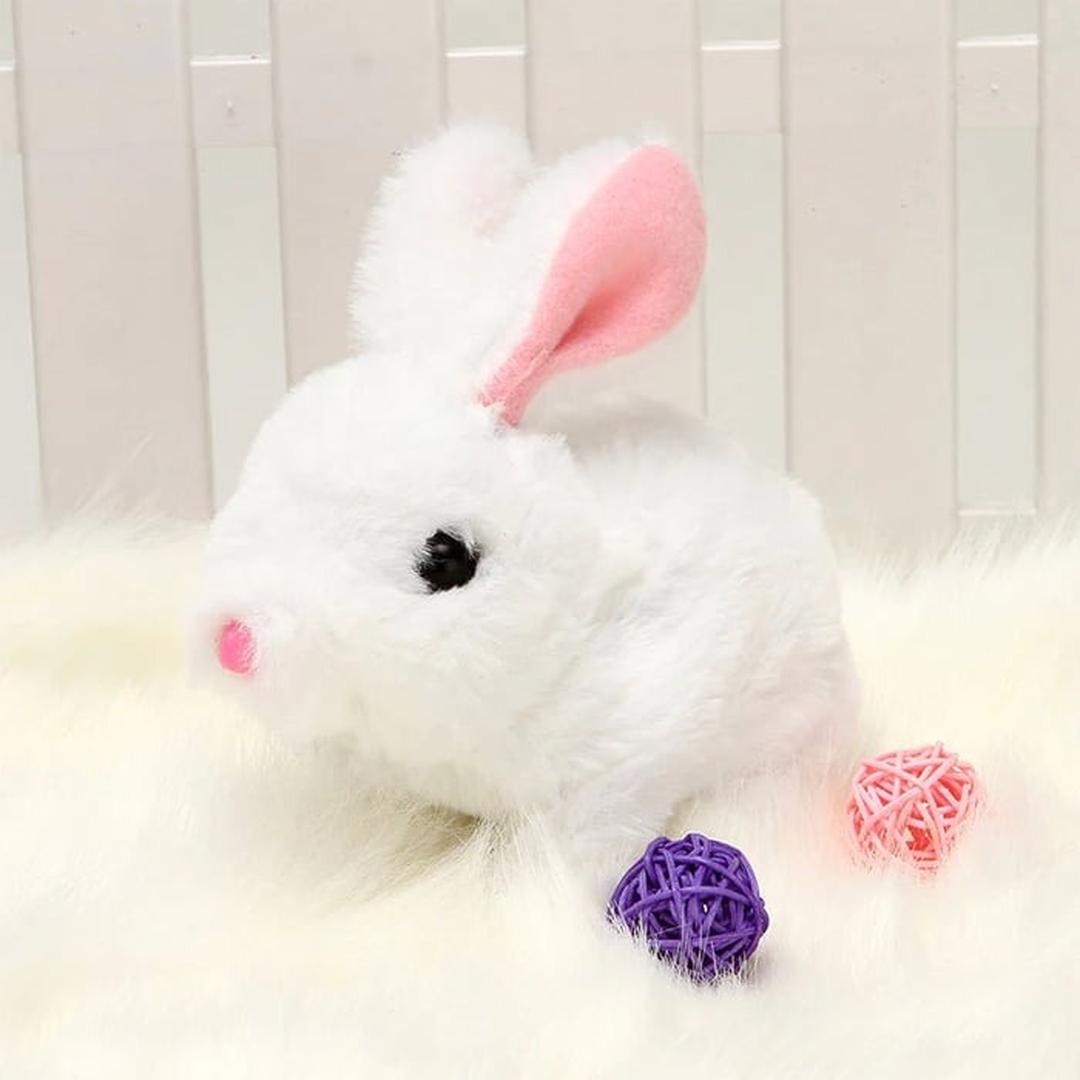 Soft plush Easter bunny, interactive toy for children