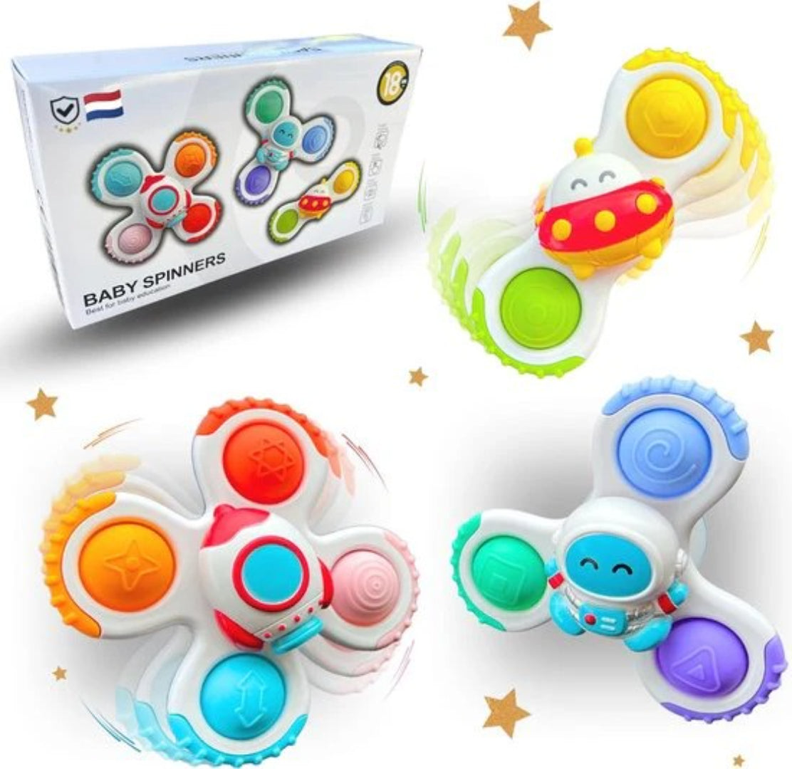 Spinner Toy Set with Twistable Suction Cup Toys 3 pcs
