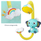 Bath toy with shower head and running water