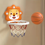 Basketball hoop wall playset with mini balls