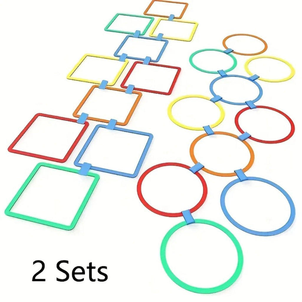 Sensory hop game set colorful outdoor toys
