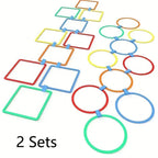Sensory hop game set colorful outdoor toys
