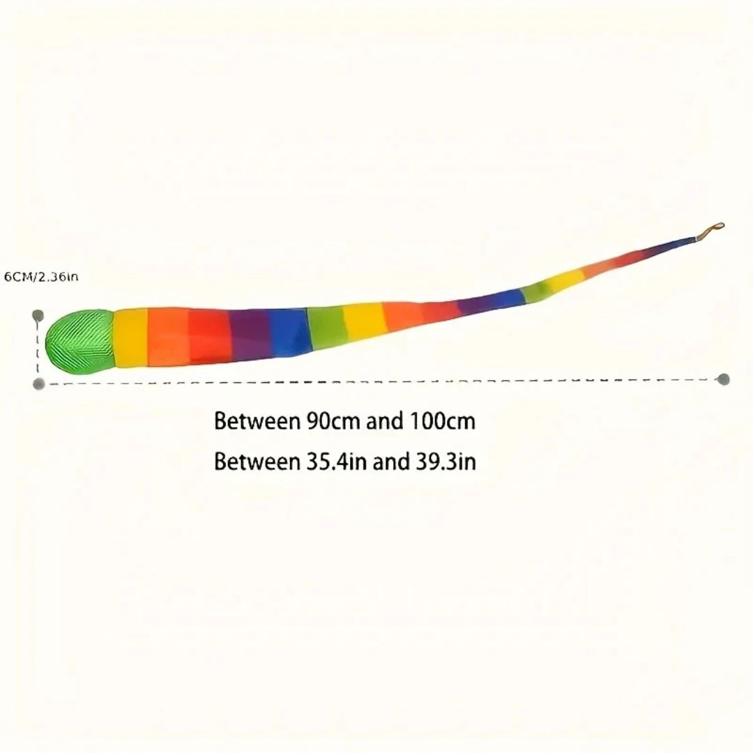 Catch and throw ball foam toy with rainbow tail