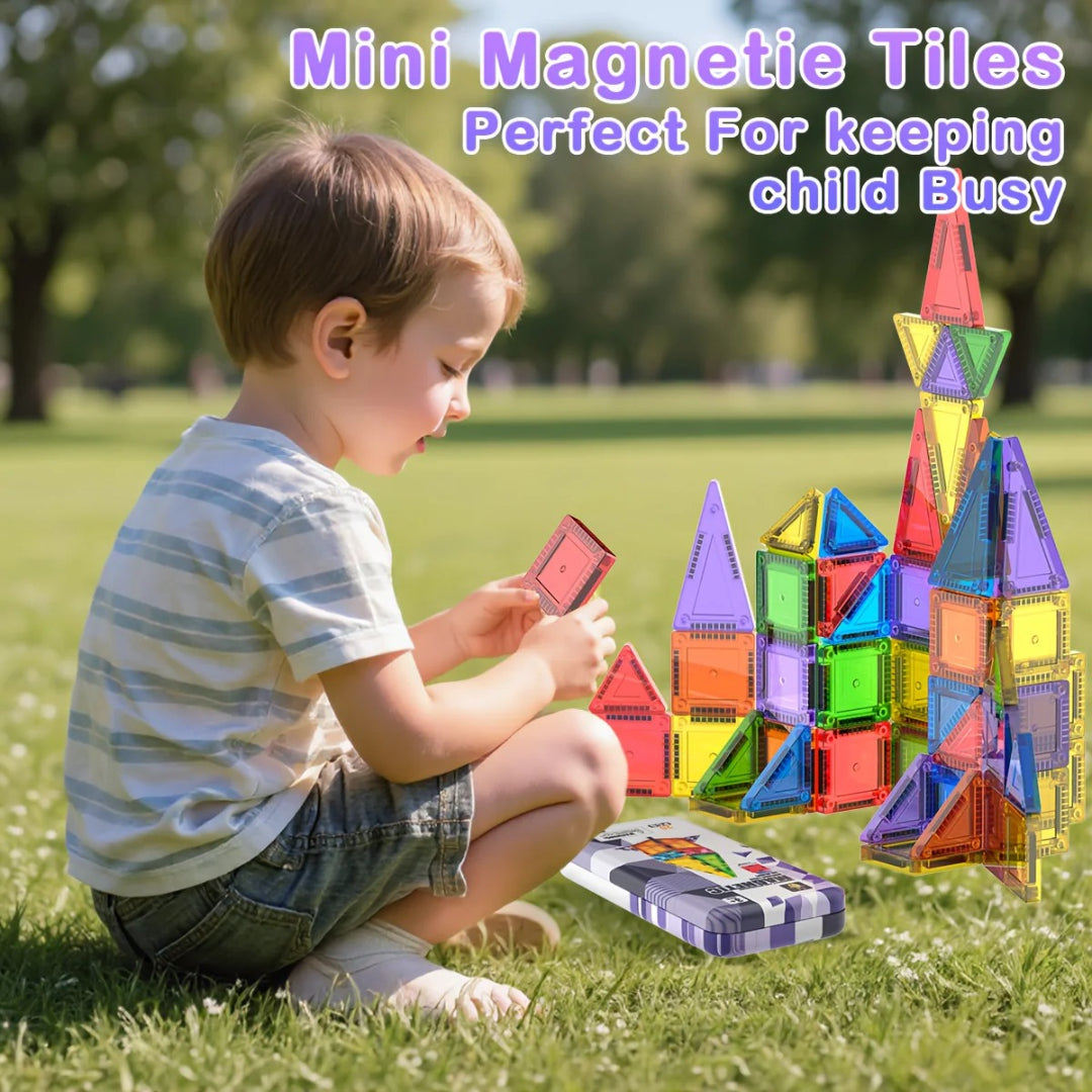 Magnetic Building Set with 32-Piece STEM Building Blocks