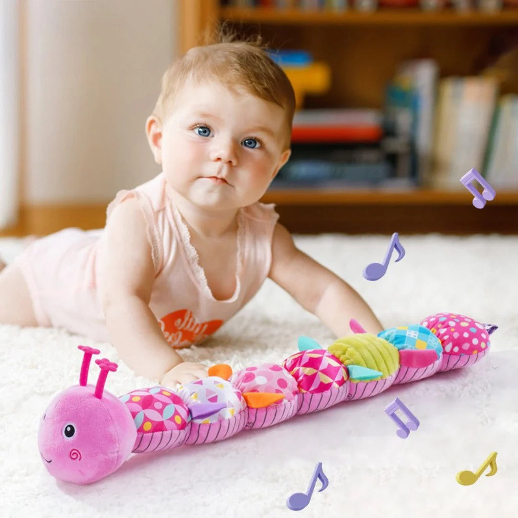 Musical caterpillar baby soft sensory toy