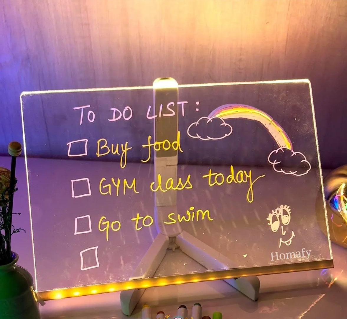 Lys tegnebræt genanvendeligt kreativt kunstbræt