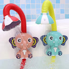 Bath toy with shower head and running water