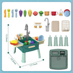 Toy kitchen role-play set with tap
