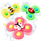 Interactive rotating bath toy