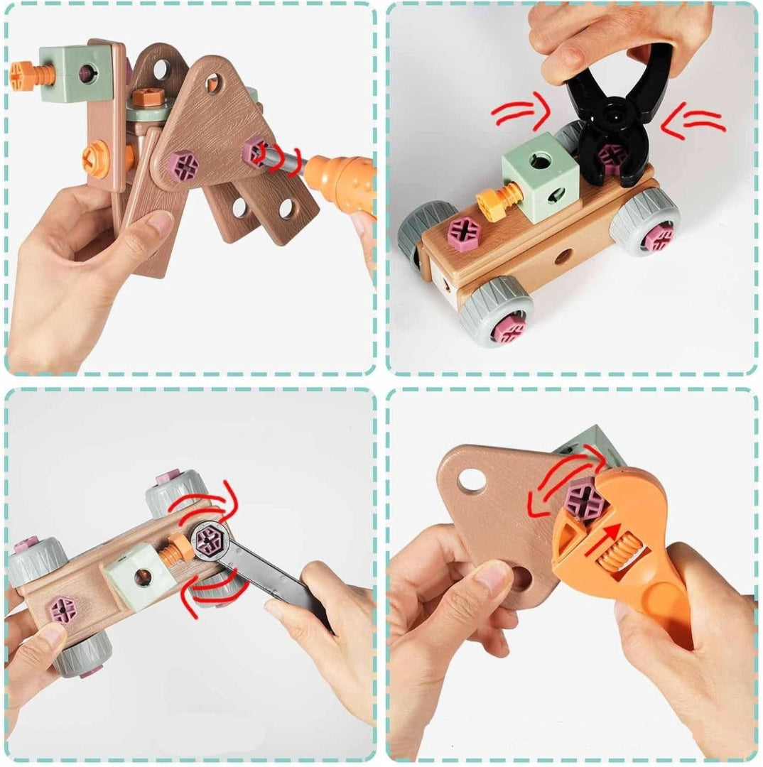 100-piece tool set for children creative building play