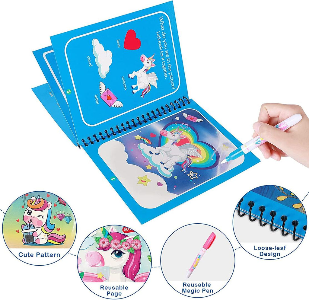 Magic Reusable Mess-Free Water Colouring Book