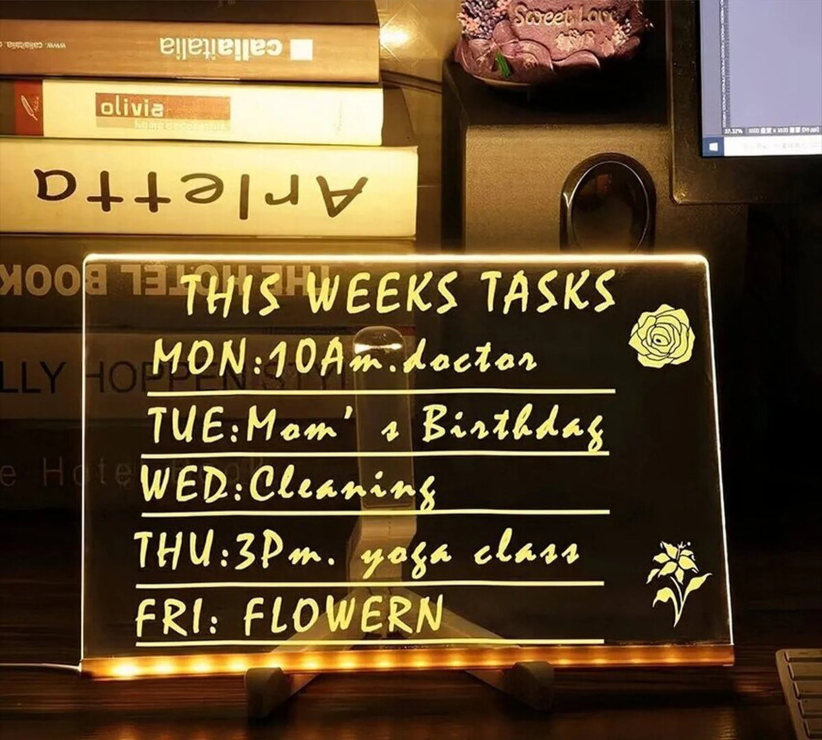 Lys tegnebræt genanvendeligt kreativt kunstbræt