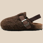 Wool moccasins for kids in slip-on design