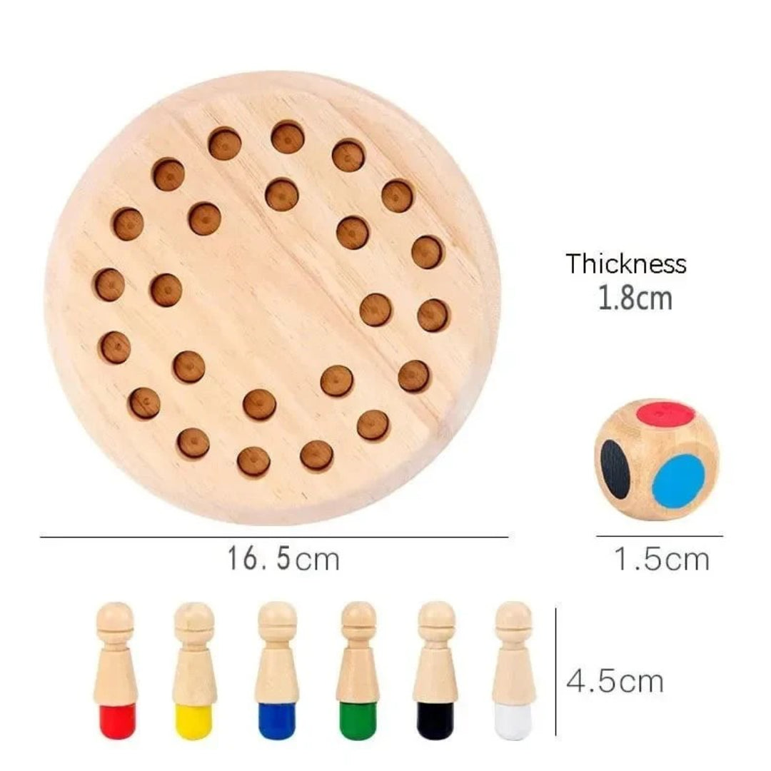 Wooden Memory Game for Children with Colour Matching