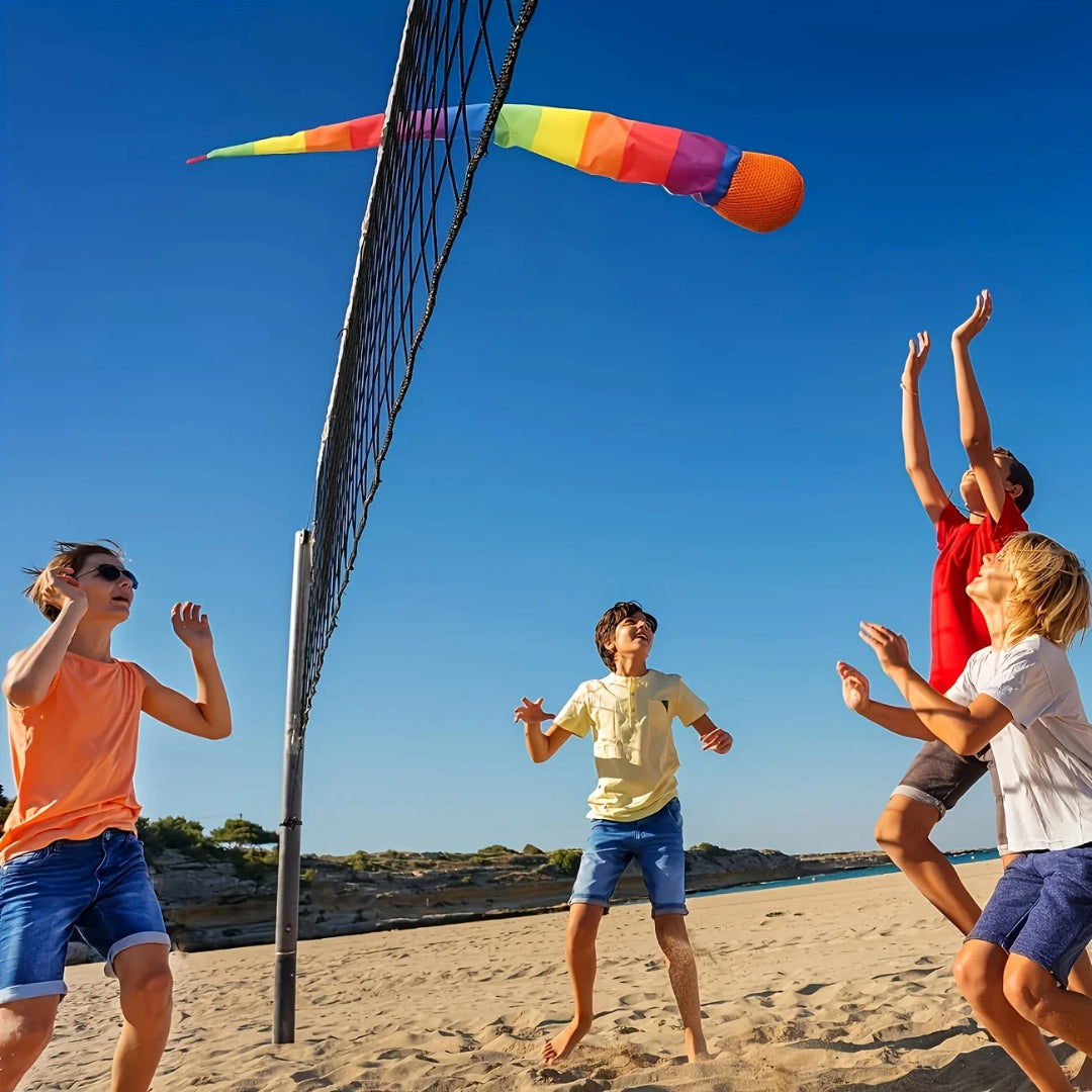 Catch and throw ball foam toy with rainbow tail