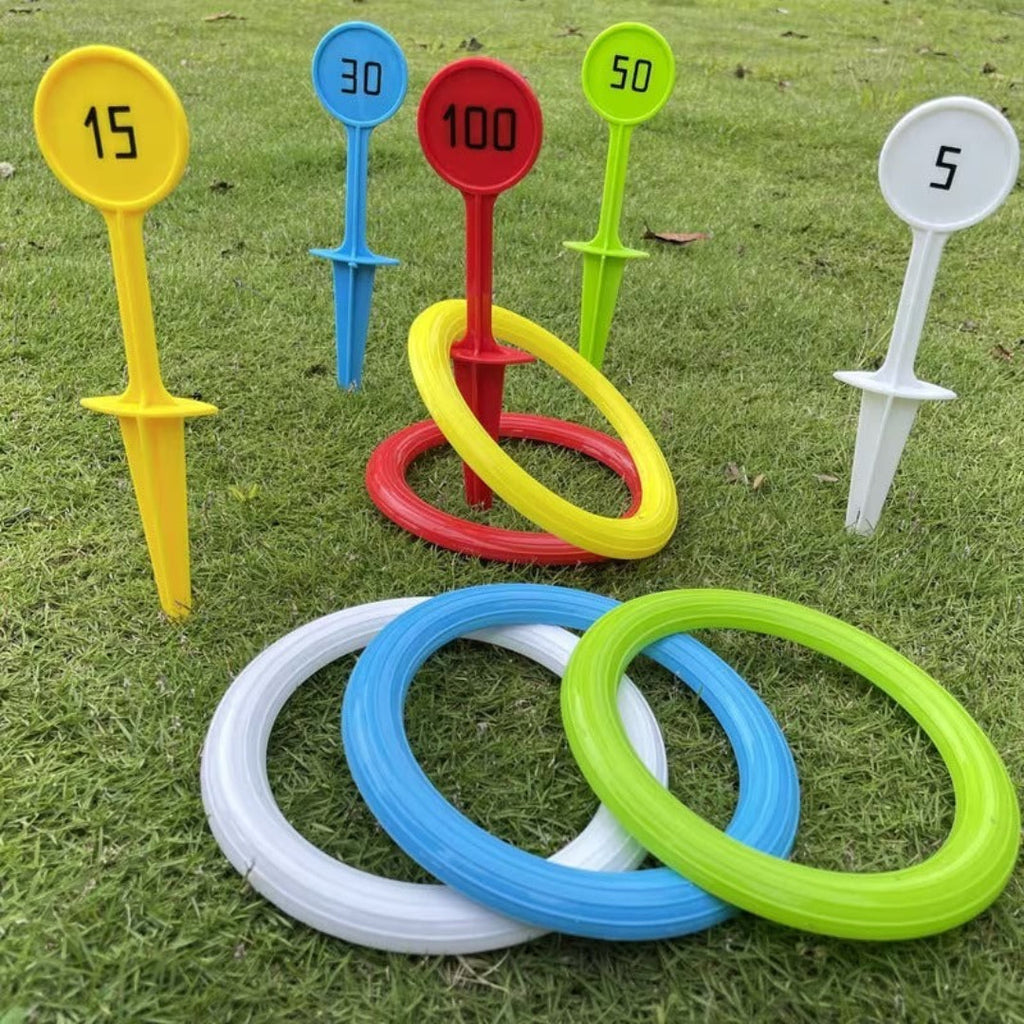 Ring toss game for the garden outdoor family game