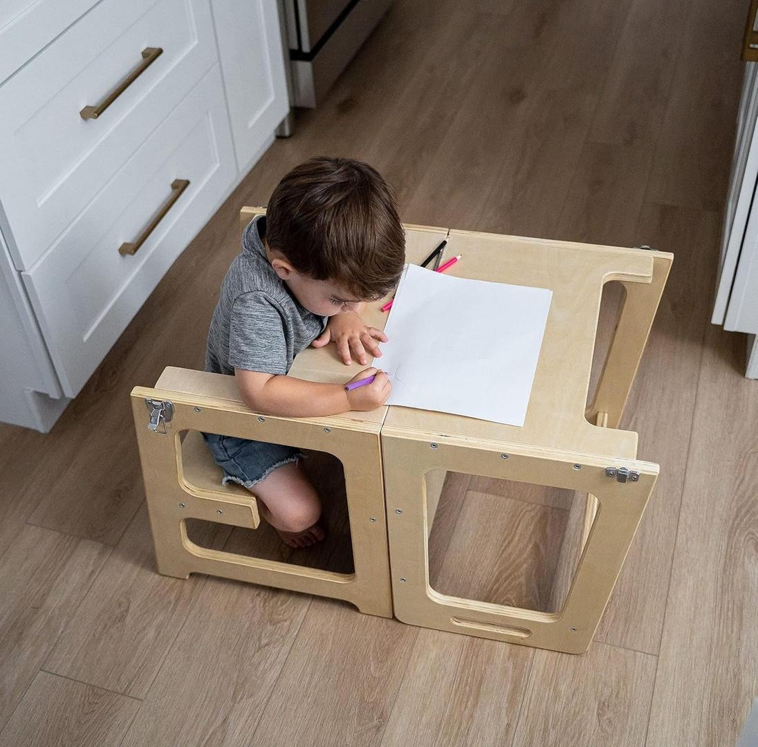 4-in-1 Learning Tower for toddlers for climbing and playing