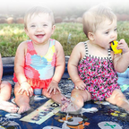 Inflatable water play mat for sensory tummy time activity