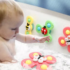Interactive rotating bath toy
