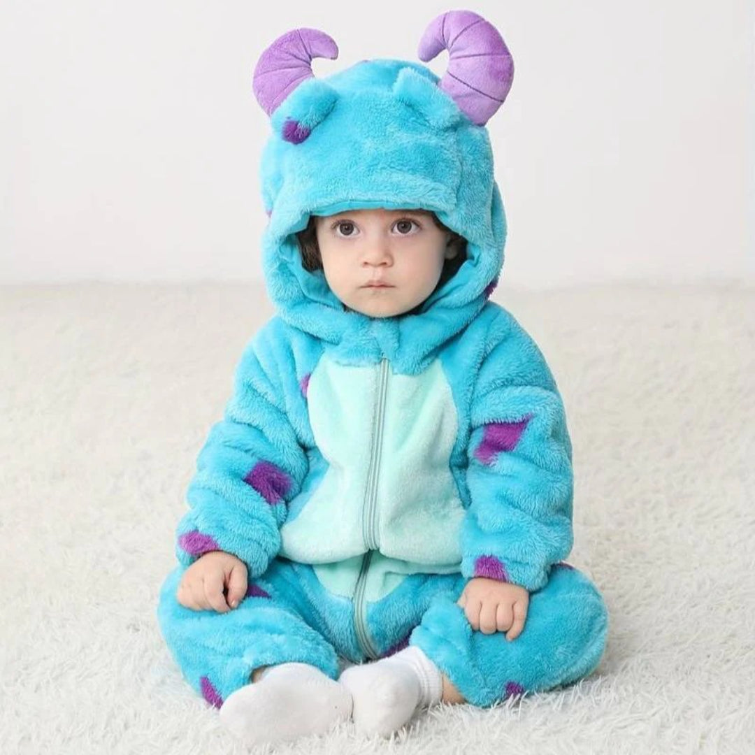 Soft baby jumpsuit with zipper